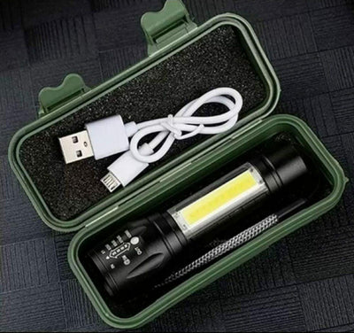 4000LM Waterproof Mini Flashlight Built in Battery USB Charging Everrd