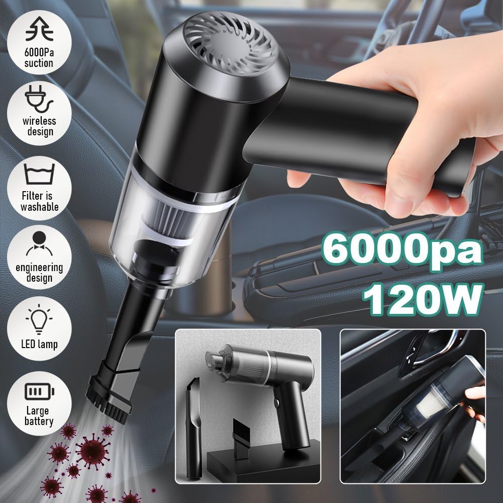 2 in 1 Vacuum Cleaner - Portable Air Duster Wireless everrd