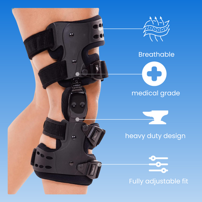 TrueAlign Knee Brace - Osteoarthritis Unloader Knee Brace | Medial and Lateral OA Support for Bone on Bone Arthritis Pain Everrd