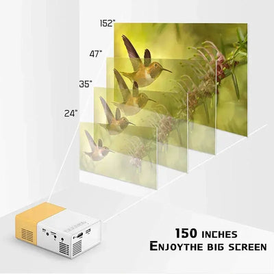 "Movie Magic™ On-the-Go: YG300 Portable Mini Movie Projector Everrd