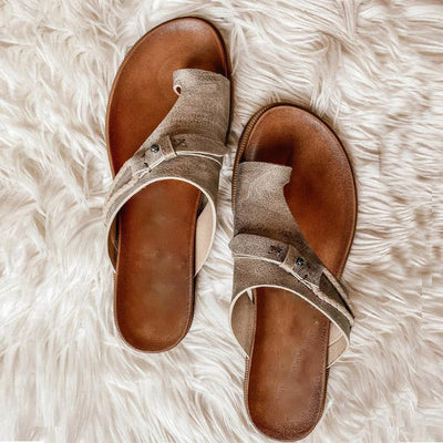 Khaki Luxe Sandals - EVERRD USA