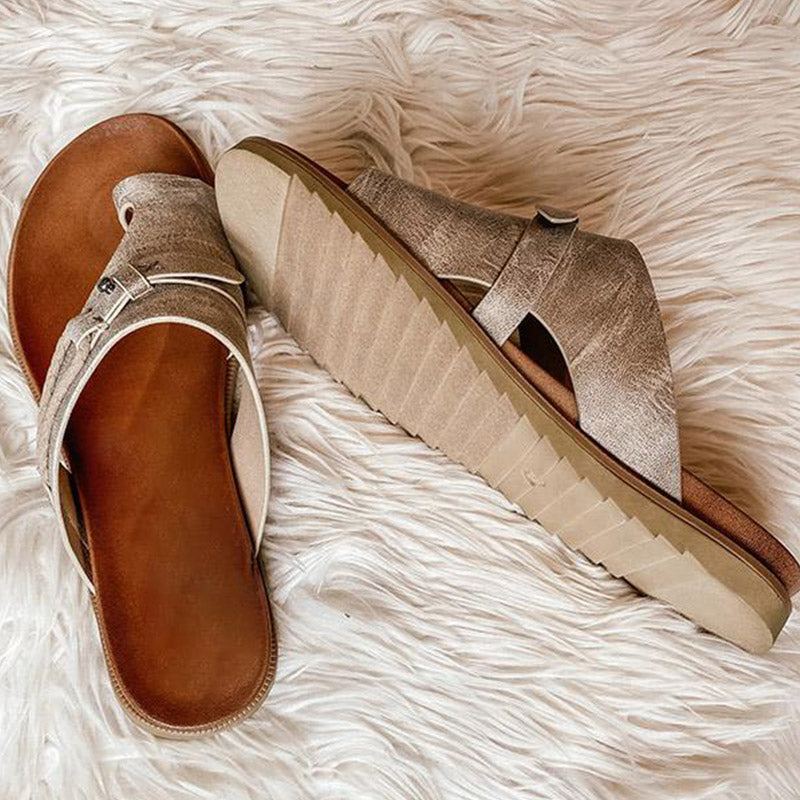 Khaki Luxe Sandals - EVERRD USA